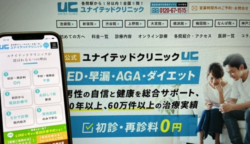ユナイテッドクリニックのバイアグラ通販